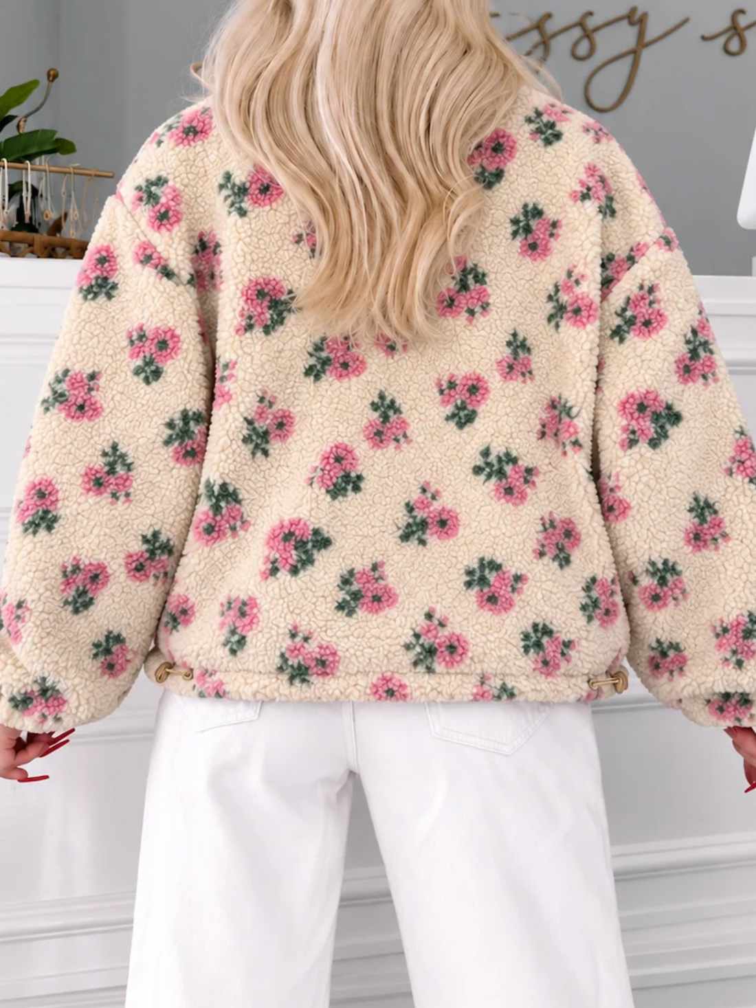 Petal Pusher Floral Sherpa Jacket | Sassy Shortcake