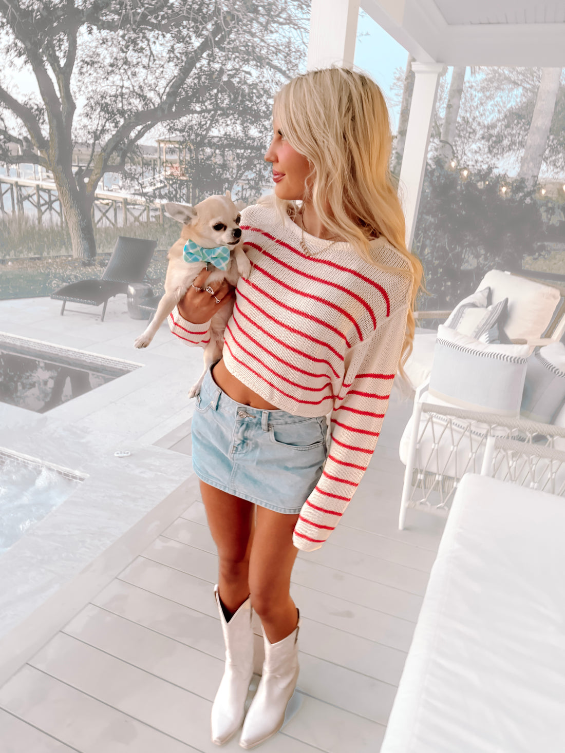 saltwater stripe sweater top from sassy shortcake
