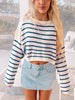 Saltwater Stripes Sweater | Navy