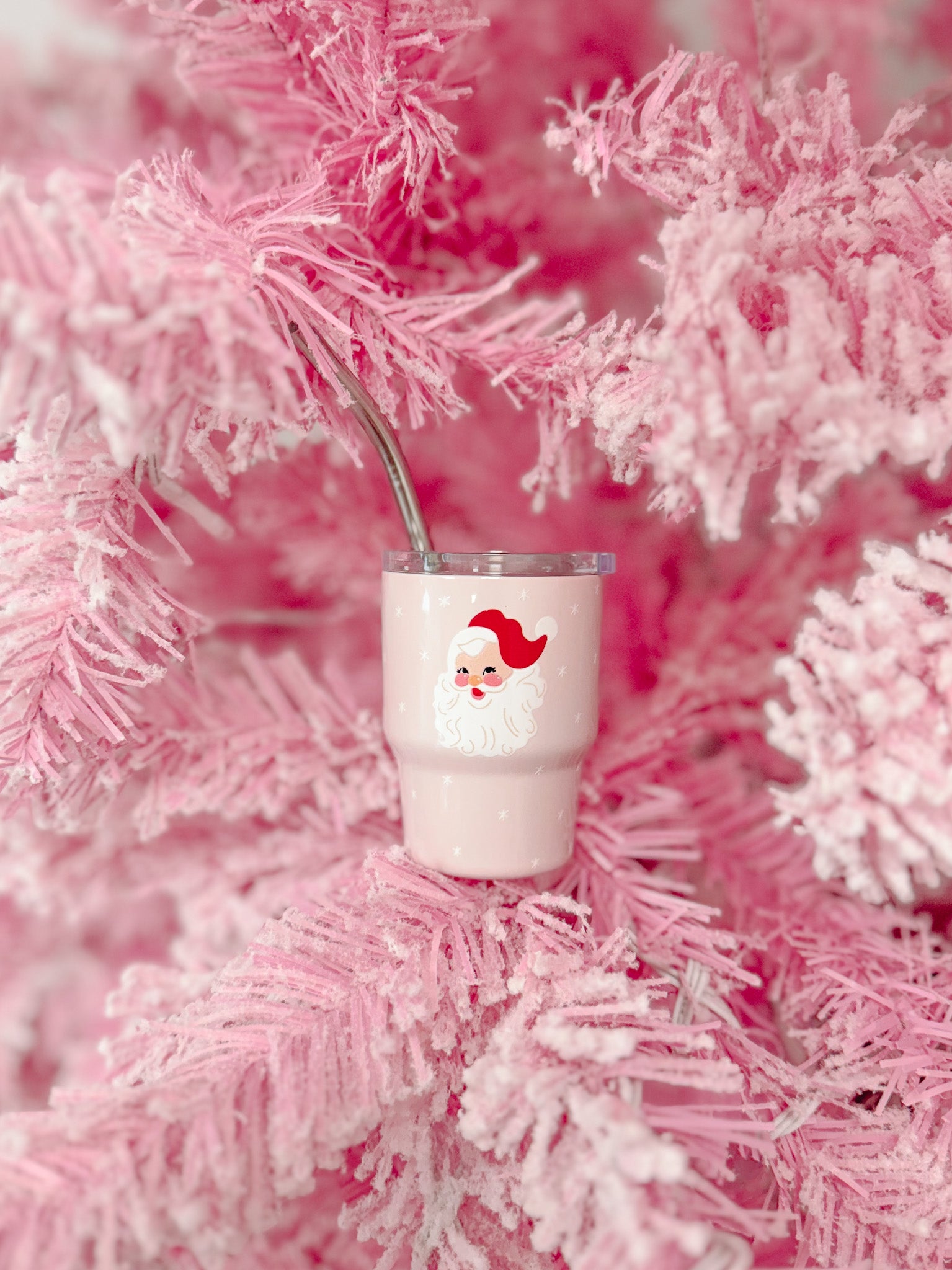 Santa Tiny Pink Tumbler | Sassy Shortcake | sassyshortcake.com