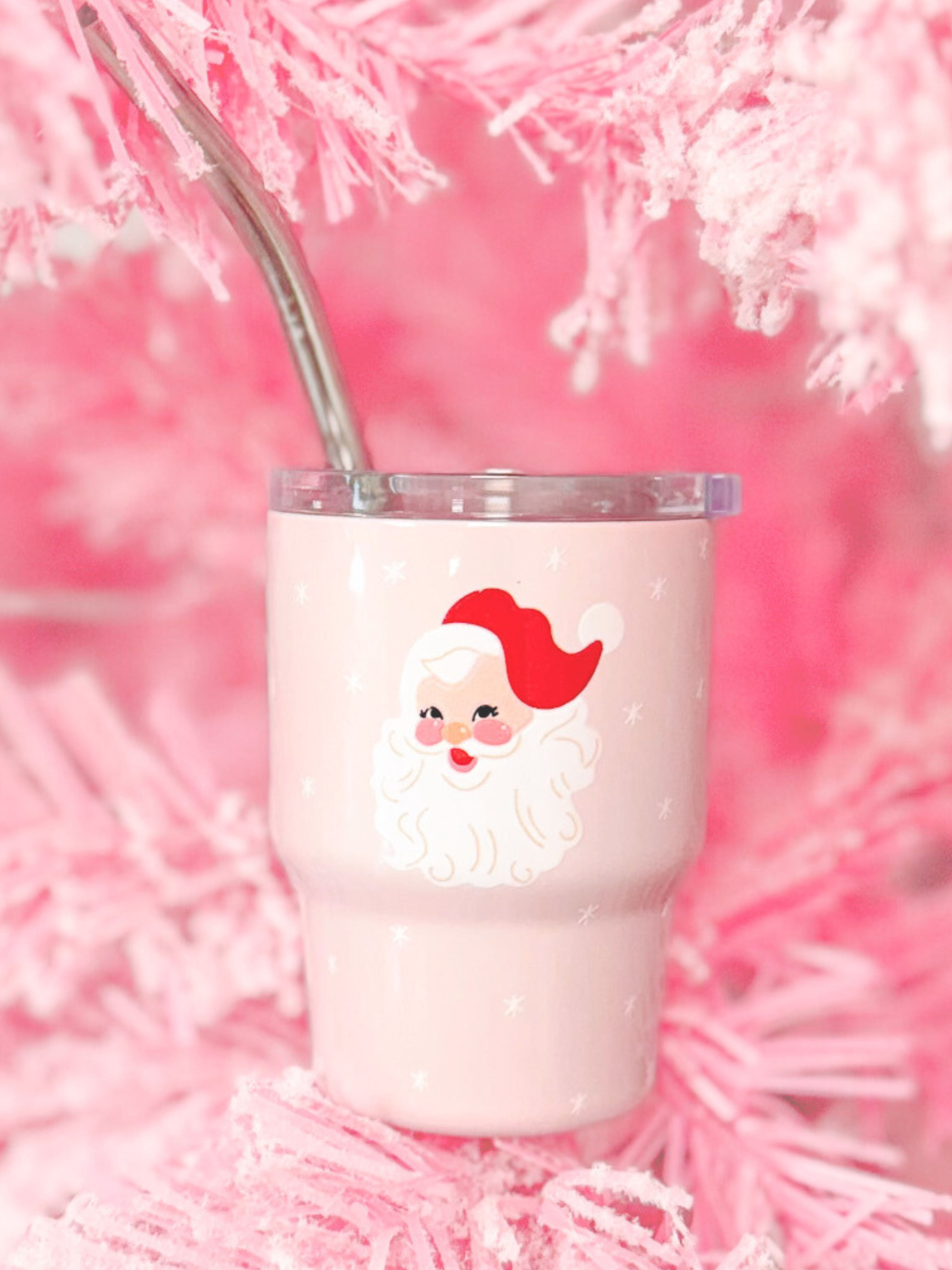 Santa Tiny Pink Tumbler | Sassy Shortcake | sassyshortcake.com