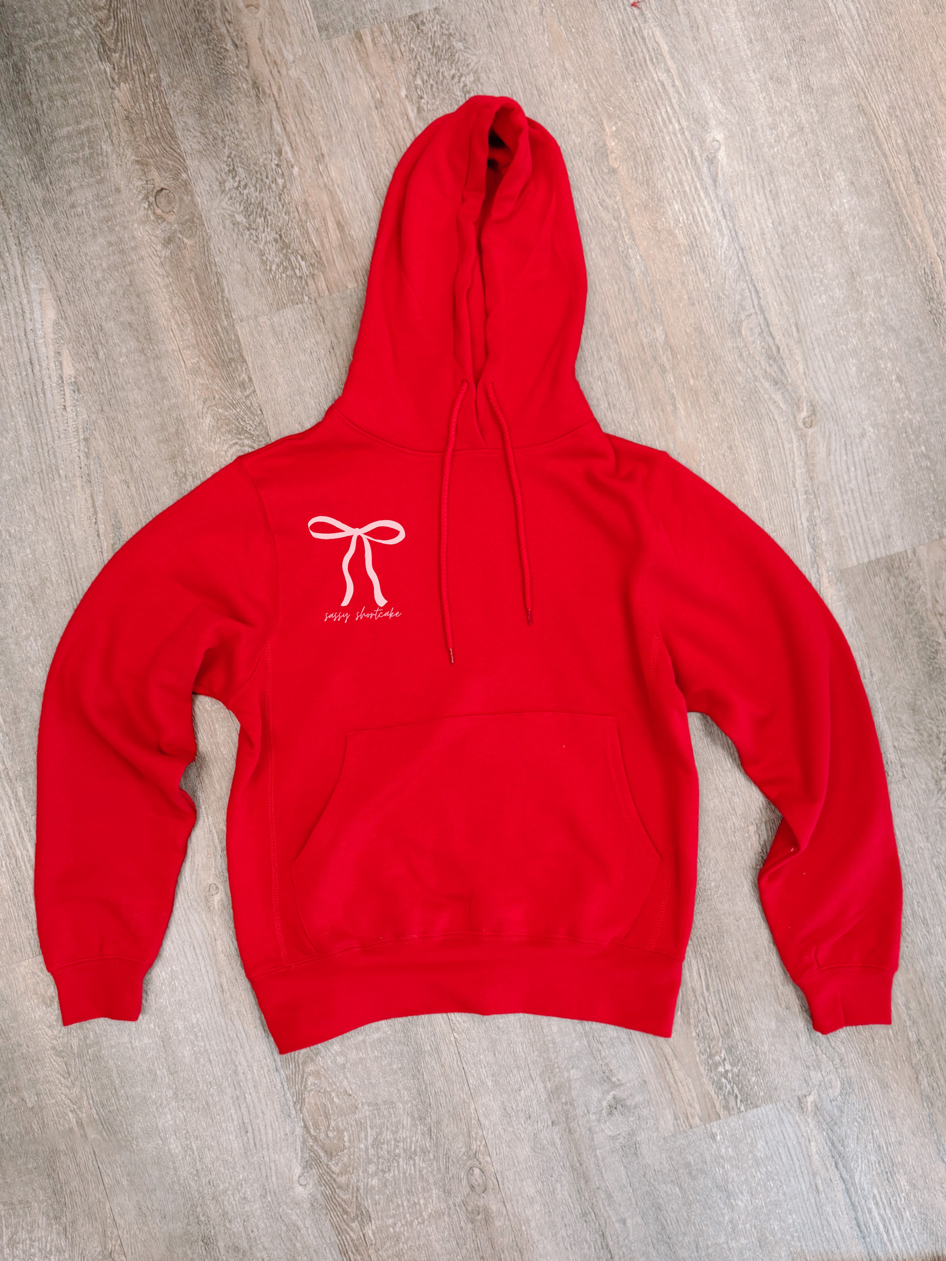 Sassy Bow Red Preppy Bow Hoodie | Sassy Shortcake Boutique | sassyshortcake.com