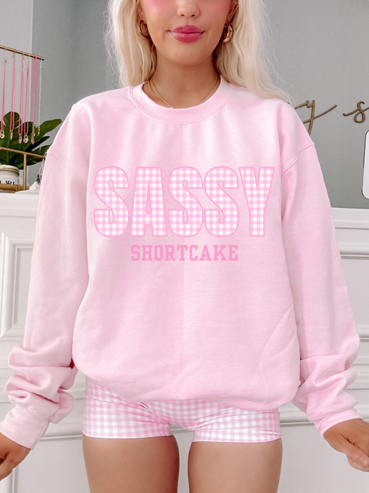 Sassy Gingham Crewneck