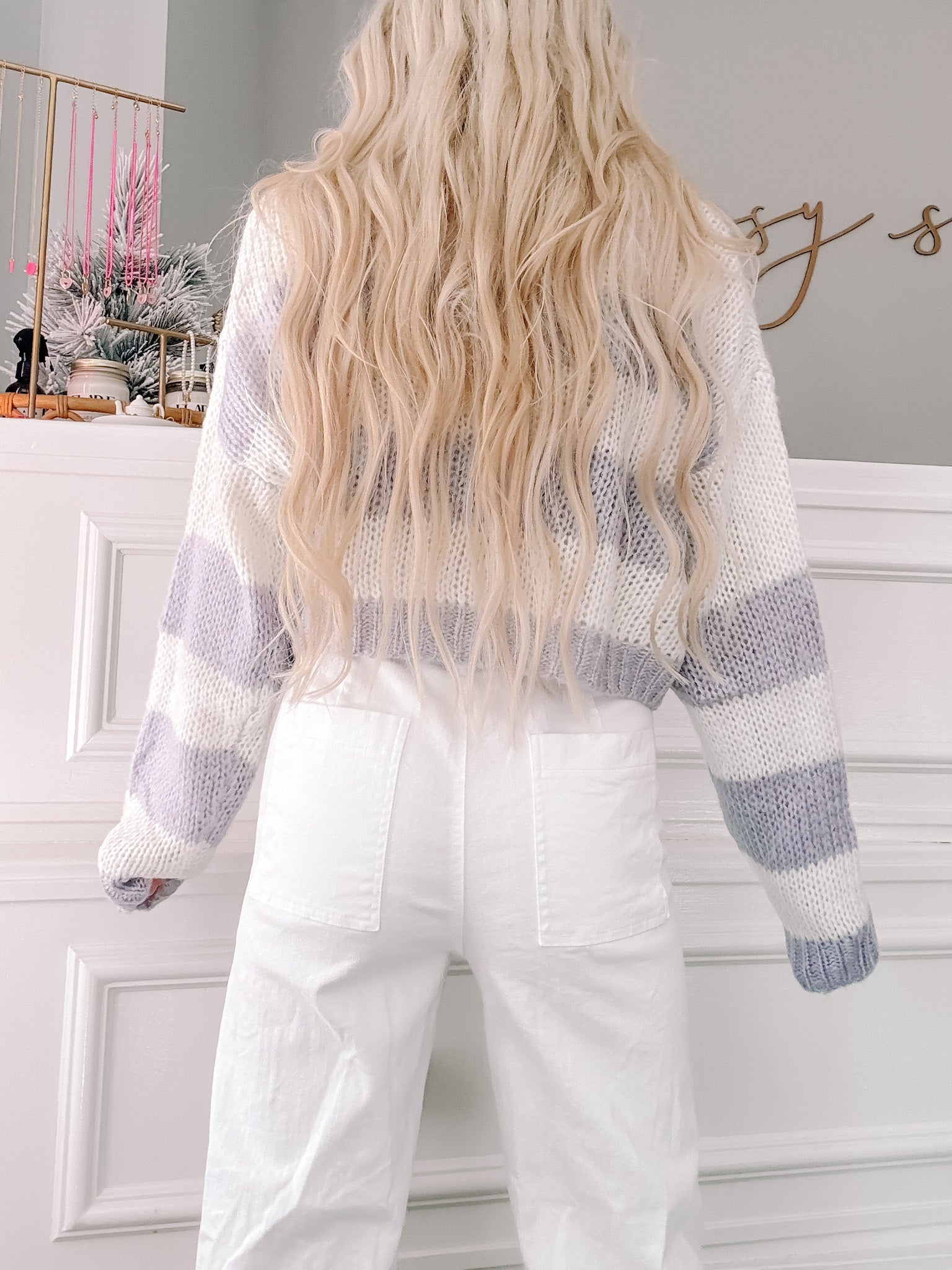 Sun Up Striped Lilac Sweater | Sassy Shortcake | sassyshortcake.com