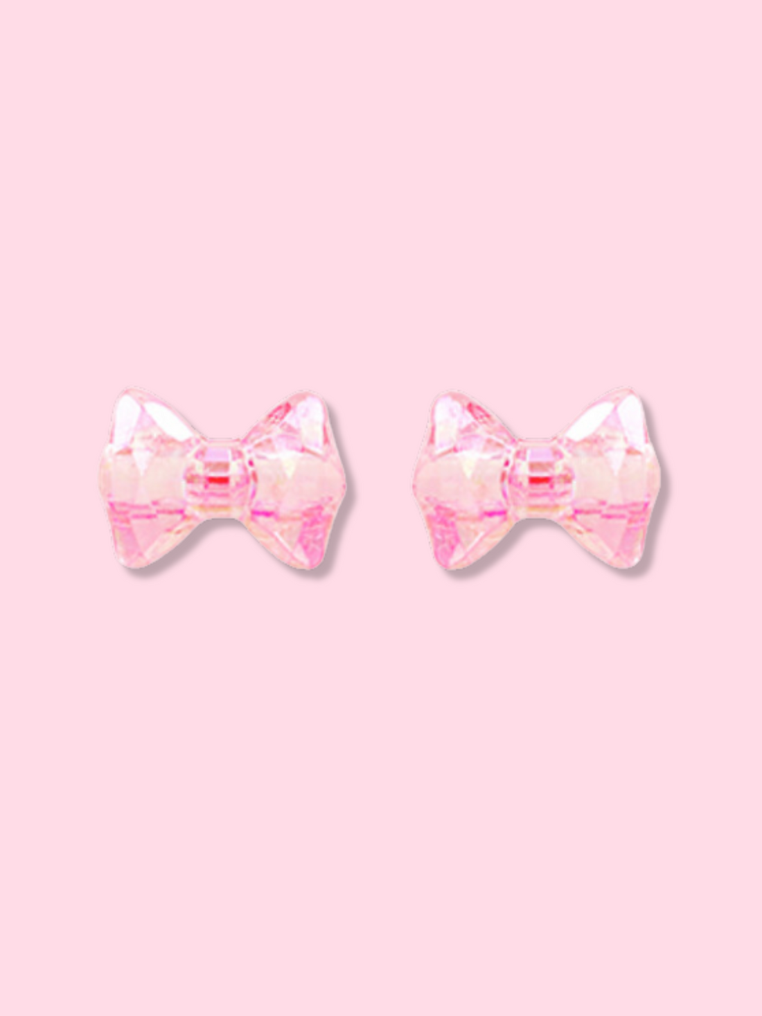 Pink bow stud earrings, Sweet Like Candy collection.
