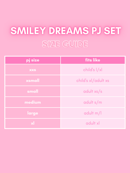 Smiley Dreams Pink PJ Set