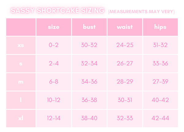 Sassy Sizing | Sassy Shortcake | Sassy Shortcake