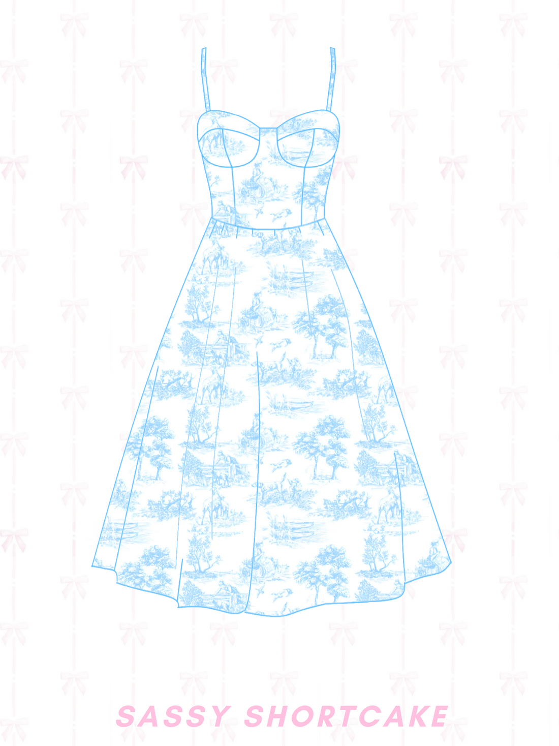 Time After Toile Blue Dress