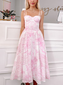 time after toile pink maxi dress from sassy shortcake