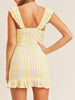 Lemon Sunkissed Gingham Dress  | sassyshortcake.com | Sassy Shortcake