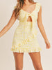 Lemon Sunkissed Gingham Dress  | sassyshortcake.com | Sassy Shortcake