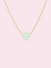 Heart Crystal Necklace | White