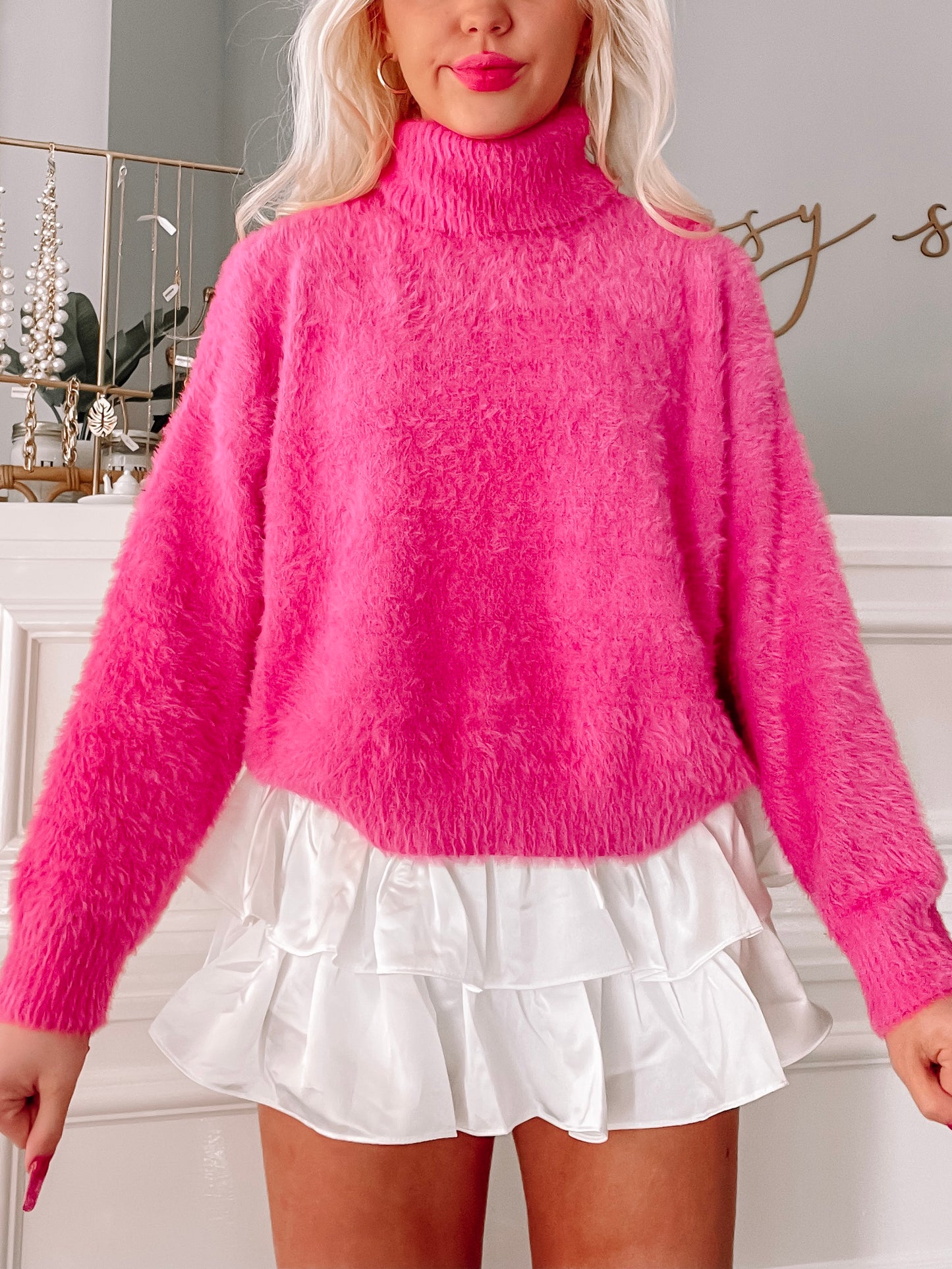 Perla Pink Sweater | Sassy Shortcake | sassyshortcake.com