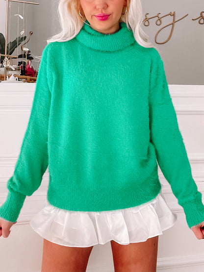 Perla Green Sweater | Sassy Shortcake | sassyshortcake.com