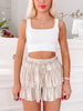 Flirtatious Gold Shimmer Skirt | Sassy Shortcake | sassyshortcake.com