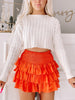 Runway Ruffles Skirt | Orange