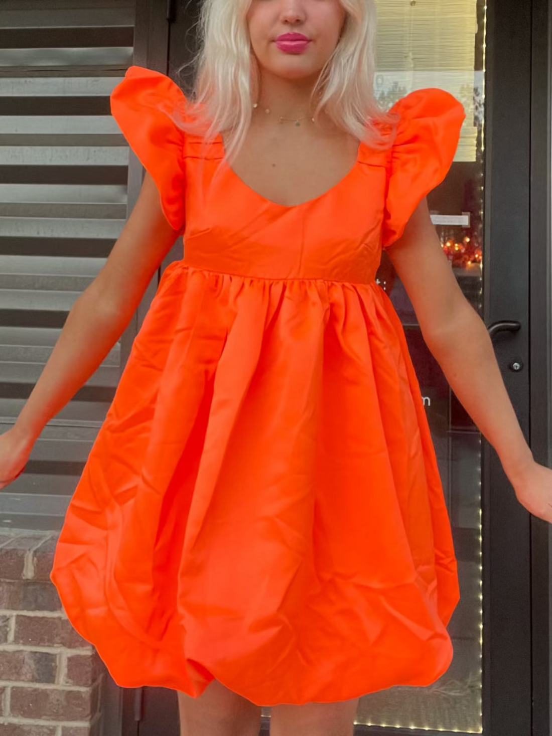 Orange Yield My Way Dress Clemson Tennessee Gameday | Sassy Shortcake
