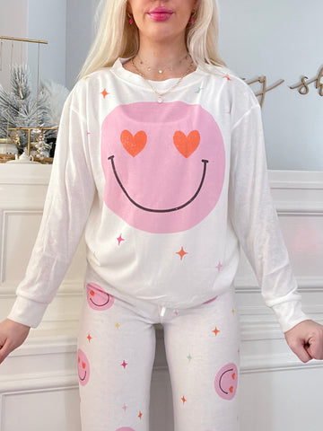 Hearts and Charms PJ Set | White