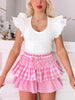 Flirtatious Gingham Skirt Pink | Sassy Shortcake