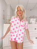 Smiley Dreams Pink Smiley Face Shorts Pajama Set | Sassy Shortcake | sassyshortcake.com