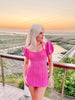 Leah Pink Crochet Dress | Sassy Shortcake | sassyshortcake.com