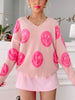 Smile Struck Pink Sweater | Sassy Shortcake | sassyshortcake.com