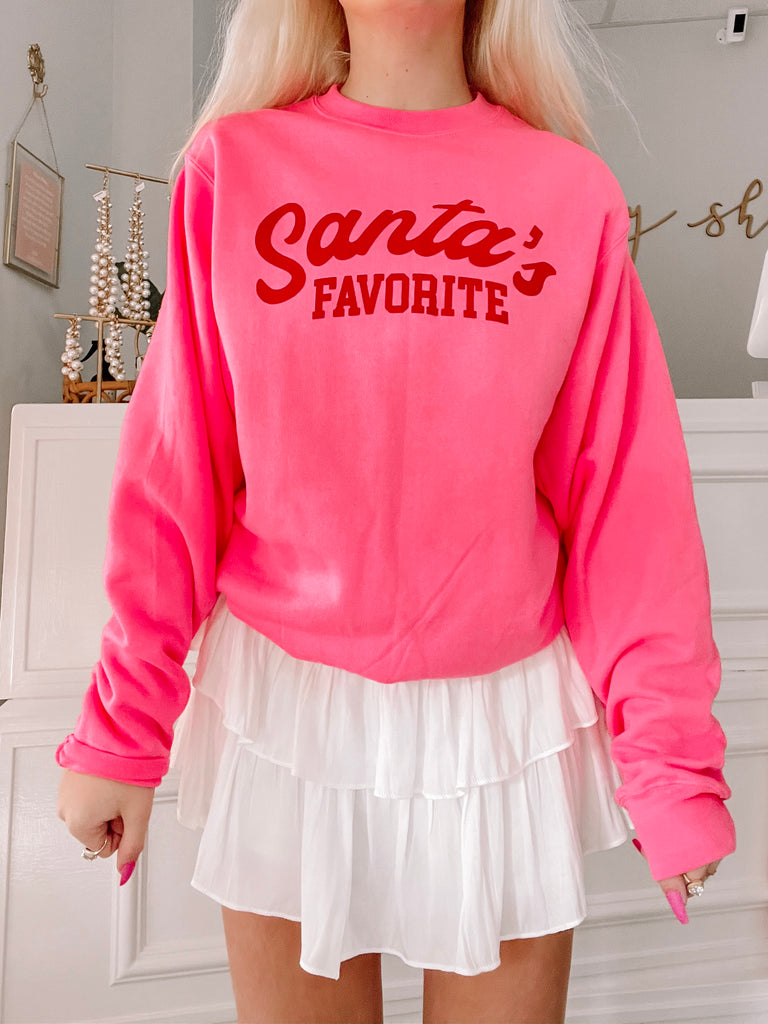 Santa's Favorite Holiday Sweatshirt | Sassy Shortcake Boutique | sassyshortcake.com