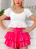 Power Puff Sleeve White Top | Sassy Shortcake | sassyshortcake.com