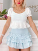 Runway Ruffles Skirt | Baby Blue