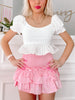 Runway Ruffles Skirt | Baby Pink