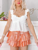 Flirtatious Sparkle Orange Ruffle Skirt | Sassy Shortcake | sassyshortcake.com