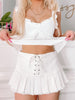 All Laced Up White Denim Skirt | Sassy Shortcake Boutique | sassyshortcake.com
