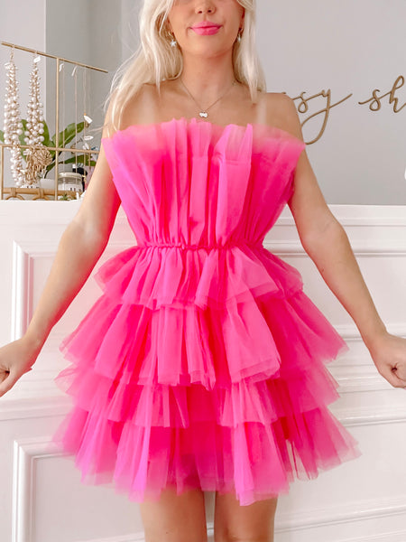 Fluro pink hot sale dress