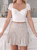White Party Princess Sequin Skirt | Sassy Shortcake | sassyshortcake.com