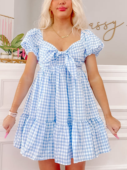 Pretty Privilege Blue Gingham Dress | Sassy Shortcake | sassyshortcake.com