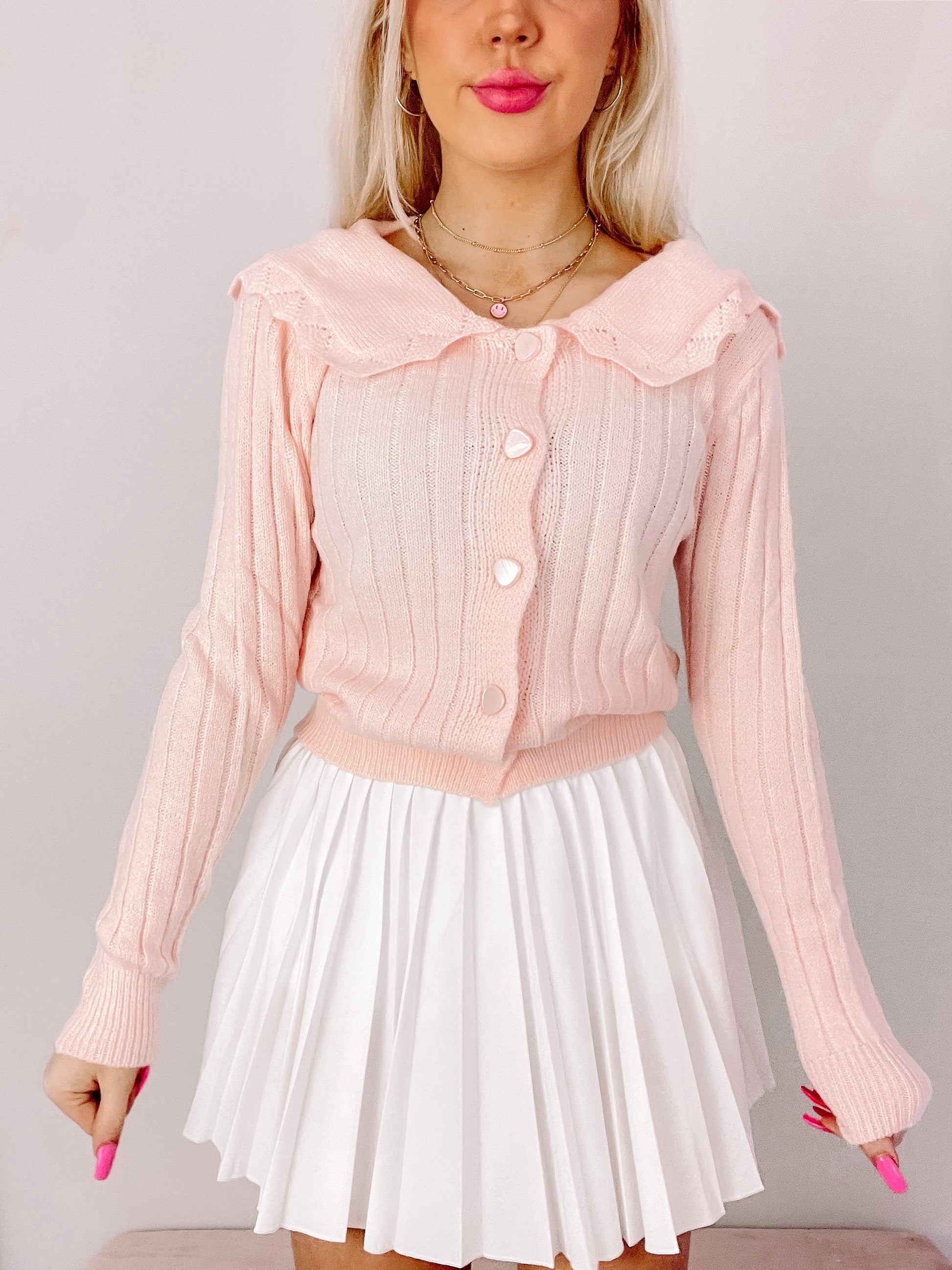 Lovesick Pink Cardigan | Sassy Shortcake | sassyshortcake.com