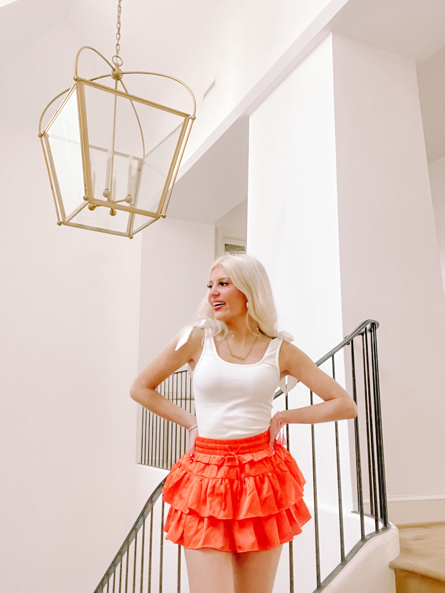 Flirtatious Orange Ruffle Skirt | Sassy Shortcake | sassyshortcake.com