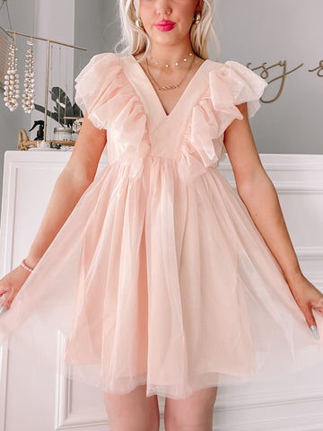 Angel Attitude Dress | Blush Pink