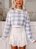 Check Point Sweater | Lavender