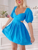 Blue Golden Hour Glam Dress | sassyshortcake.com | Sassy Shortcake