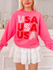 Pink USA Sweatshirt | sassyshortcake.com | Sassy Shortcake 