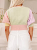 Pastel Preppy Color Block Cardigan Sweater | Sassy Shortcake | sassyshortcake.com