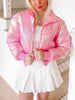 Miss Metallic Pink Puffer Jacket | sassyshortcake.com | Sassy Shortcake Boutique