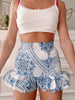 Atlantic Blue Paisley Shorts | Sassy Shortcake | sassyshortcake.com