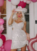 Grace Linen Sequin Mini Dress | Sassy Shortcake | sassyshortcake.com