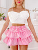 Flirtatious Denim Pink Skirt | Sassy Shortcake | sassyshortcake.com