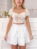 Work of Art Floral Top | sassyshortcake.com | Sassy Shortcake