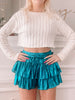 Flirtatious Shimmer Teal Skirt | Sassy Shortcake | sassyshortcake.com