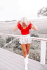Ruffled Out Bodysuit Red | Sassy Shortcake | sassyshortcake.com