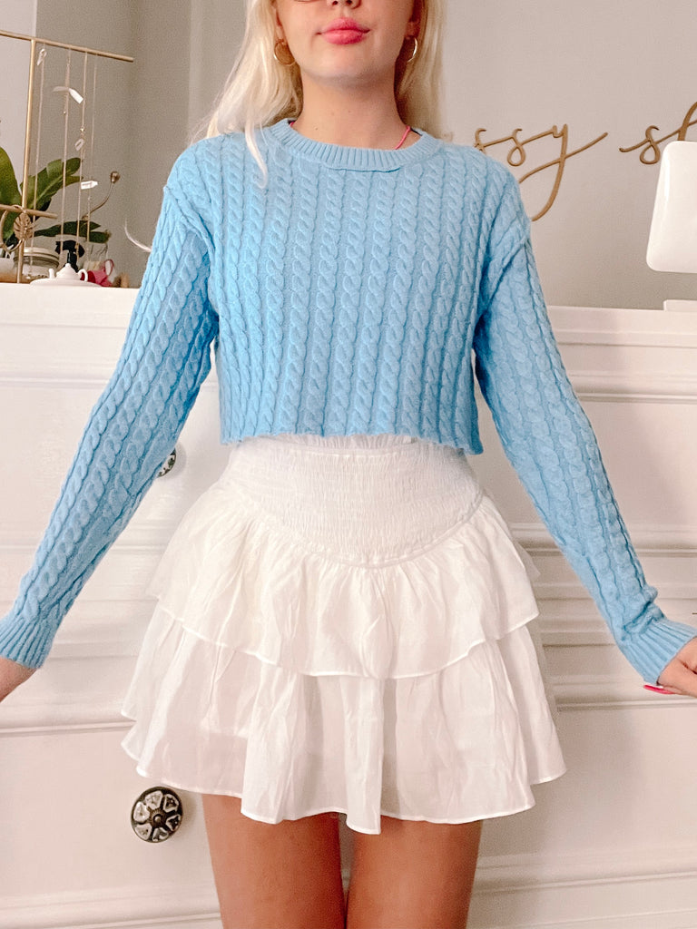 Charlie Sweater Blue | Sassy Shortcake